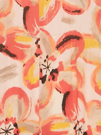 Pre-owned Paule Ka Silk Ruffled Dress In Neutral