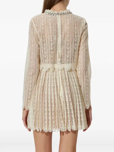 Self-portrait Lace Embellished Maxi Dress In Gold