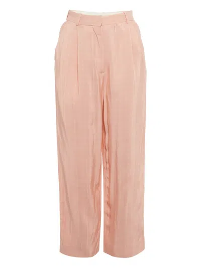 Pre-owned Sandro Concealed-fastening Trousers In Pink