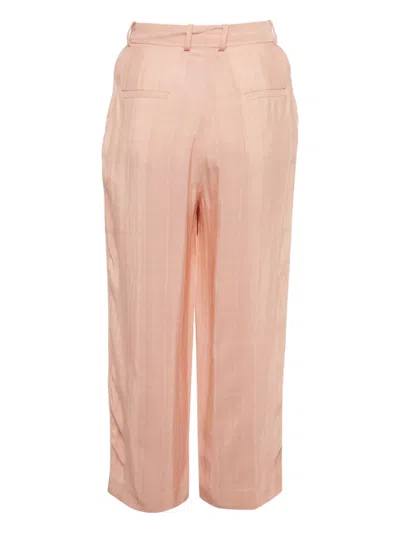 Pre-owned Sandro Concealed-fastening Trousers In Pink