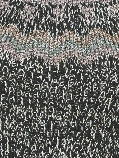 Pre-owned Valentino Ribbed-knit Sweater In Black