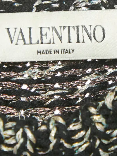 Pre-owned Valentino Ribbed-knit Sweater In Black