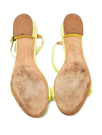 Pre-owned Alexandre Birman Vicky Ankle-strap Knot-detail Sandals In Yellow