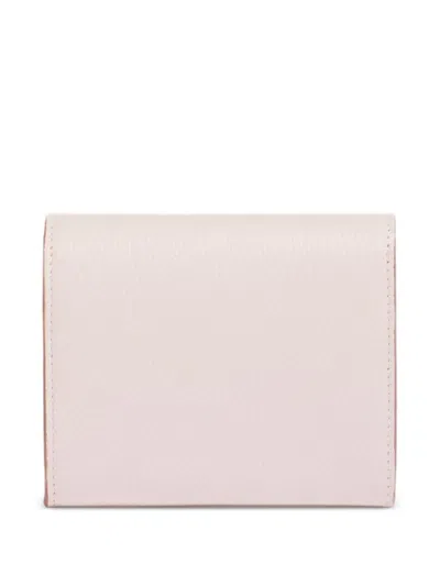 Marni Gusseted-embroidered Wallet In Pink