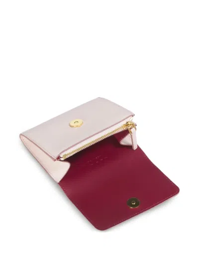 Marni Gusseted-embroidered Wallet In Pink