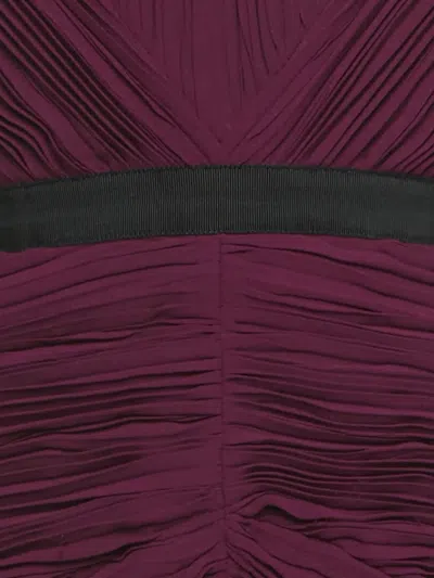 Pre-owned Burberry Plisse Sleeveless Midi Dress In Purple