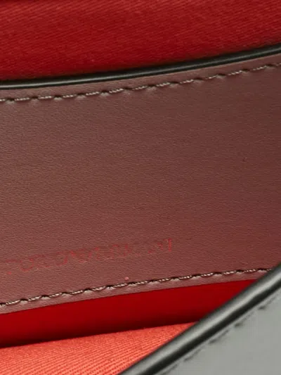 Pre-owned Emporio Armani Astrid Chain-strap Leather Cross Body Bag In Gray