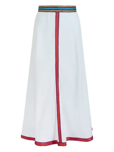 Rosie Assoulin Quartered A-line Midi Skirt In White