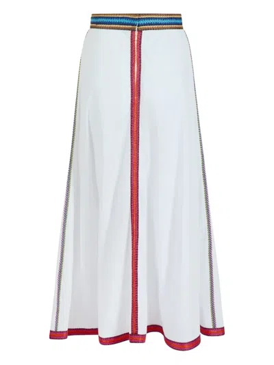 Rosie Assoulin Quartered A-line Midi Skirt In White