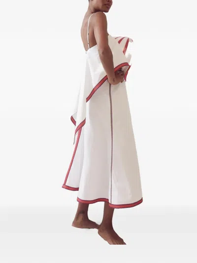 Rosie Assoulin Quartered A-line Midi Skirt In White