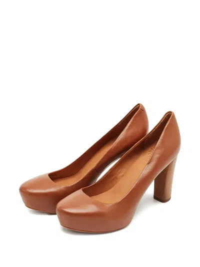 Pre-owned Marc By Marc Jacobs Platform Pumps In Brown