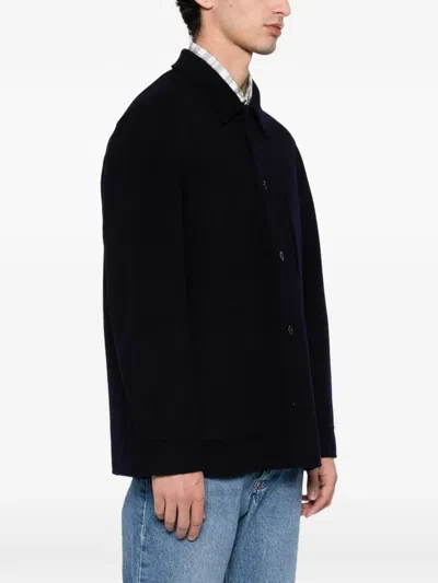 Fursac Buttoned Pocket Coat In Black