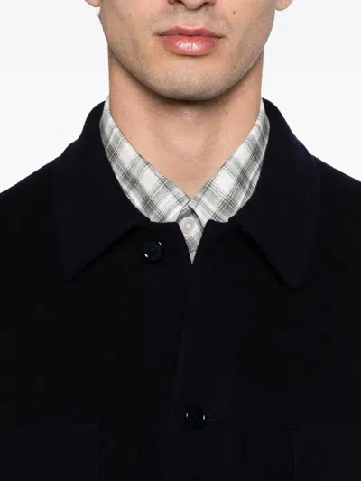 Fursac Buttoned Pocket Coat In Black