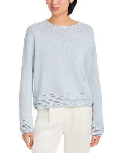 Velvet By Graham & Spencer Rosalyn Crewneck Sweater In Blue
