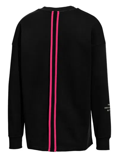Puma Crew Neck Graphic Sweatshirt In Black
