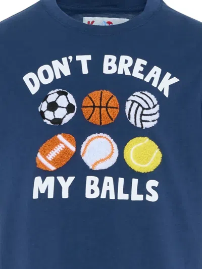 Mc2 Saint Barth Ball-motif Short-sleeve T-shirt In Blue