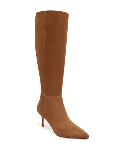 Veronica Beard Lisa Suede Kitten-heel Knee Boots In Multi