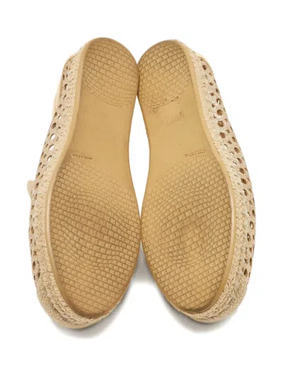 Pre-owned Stuart Weitzman Metallic-leather Espadrilles In Gold