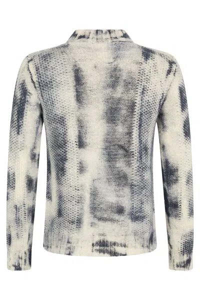 Malo Sweater With Elegant Printed Pattern, Ideal For A Sophisticated And Fashionable Look. In White