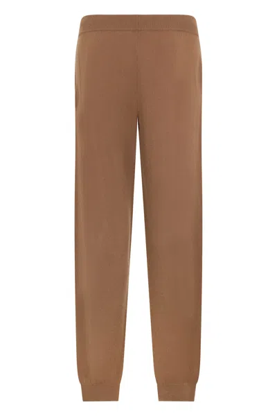 Malo Brown Soft Camel-colored Pants With Adjustable Waist. In Brown