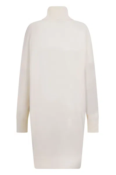 Malo Long White Sweater, Comfort And Style Assured In White