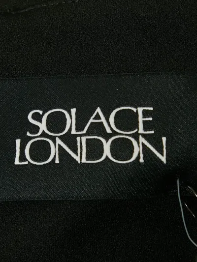 Pre-owned Solace London Dahlia Crepe Maxi Dress In Black