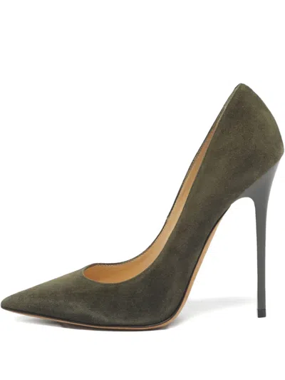 Pre-owned Jimmy Choo Anouk Pointed-toe Pumps In Green
