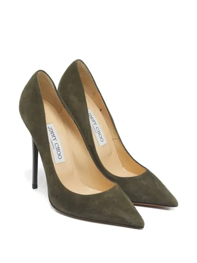 Pre-owned Jimmy Choo Anouk Pointed-toe Pumps In Green