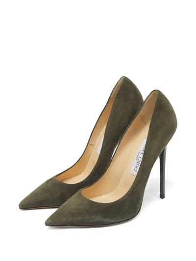 Pre-owned Jimmy Choo Anouk Pointed-toe Pumps In Green