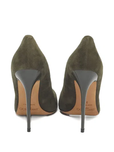 Pre-owned Jimmy Choo Anouk Pointed-toe Pumps In Green