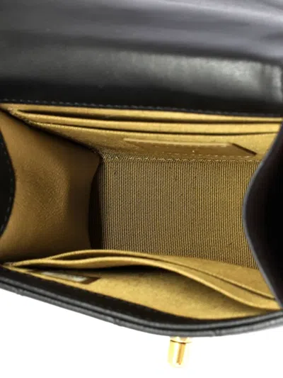 Pre-owned Chanel Chic Pearls Flap Clutch With Chain Quilted Goatskin Mini Crossbody Bag In Black