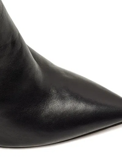 Pre-owned Gianvito Rossi Hansen Leather Over-the-knee Boots In Black