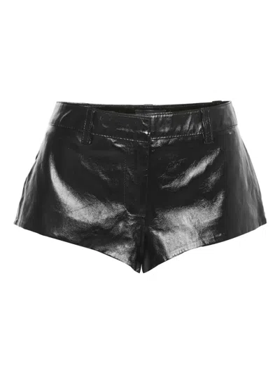 Pre-owned Retroféte Leather Hot Pants In Black