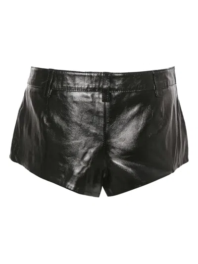 Pre-owned Retroféte Leather Hot Pants In Black