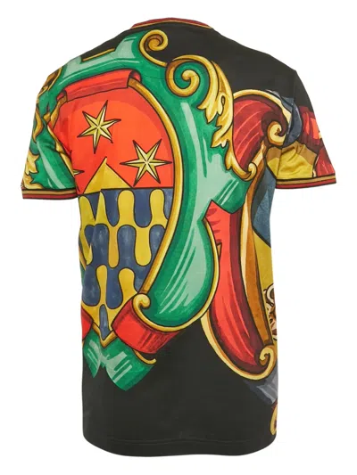 Pre-owned Dolce & Gabbana Graphic-print Crew-neck T-shirt In Black