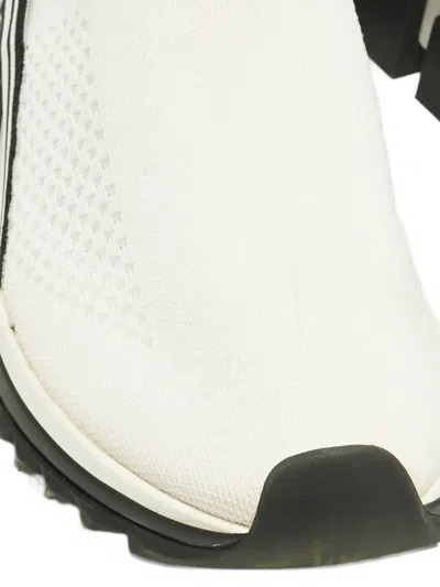 Pre-owned Dolce & Gabbana Sorrento Knit Logo Sneakers In White