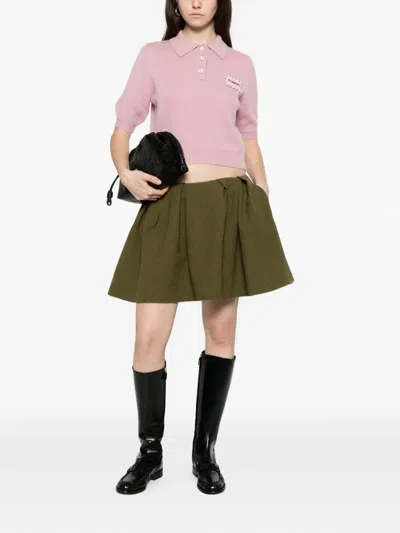 Marni Logo-patch Polo Top In Multi