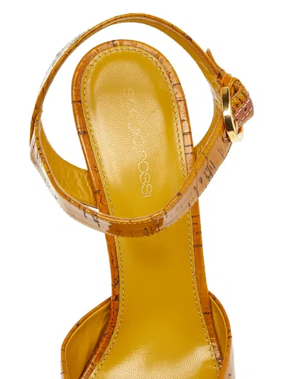 Pre-owned Sergio Rossi Vintage Platform-heel Sandals In Brown