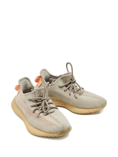 Pre-owned Adidas Originals Boost 350 V2 Knit Sneakers In Gray