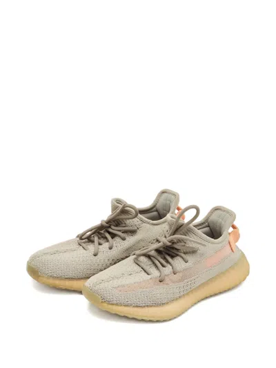 Pre-owned Adidas Originals Boost 350 V2 Knit Sneakers In Gray