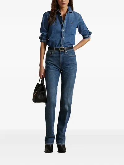 Polo Ralph Lauren High-waisted Straight Jeans In Multi