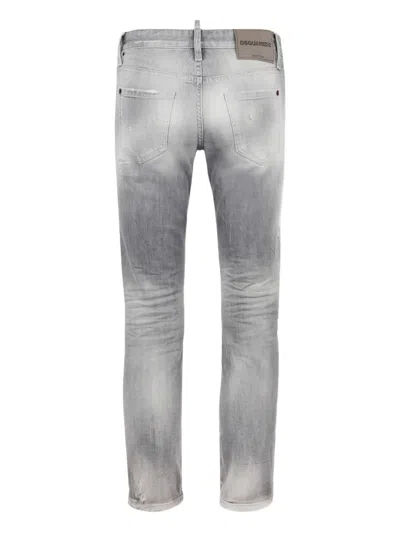 Dsquared2 Logo-patch Jeans In Gray