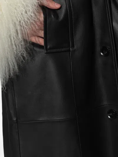 Stand Studio Monica Fur-trim Belted Coat In Multi