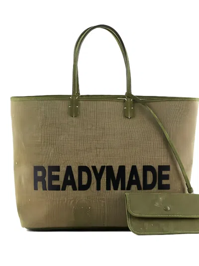 Readymade Trim Pouch Tote Bag In Metallic