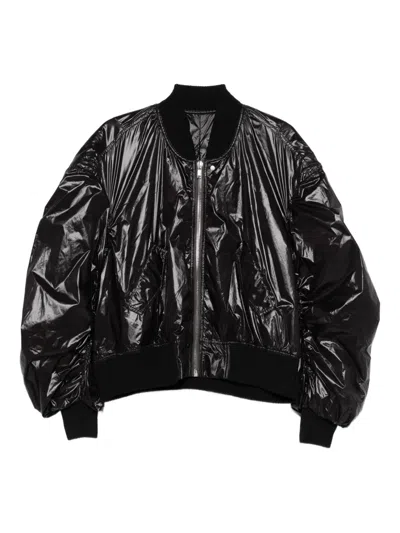 Rick Owens Secchia Flight Bomber Jacket In Black