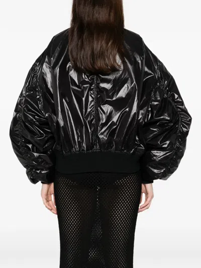 Rick Owens Secchia Flight Bomber Jacket In Black