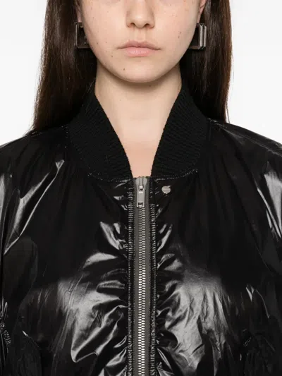 Rick Owens Secchia Flight Bomber Jacket In Black