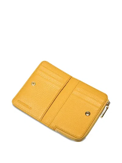 Coccinelle Leather Cardholder In Yellow
