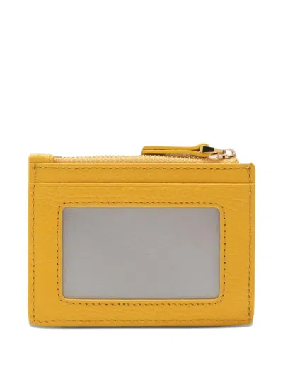 Coccinelle Leather Cardholder In Brown