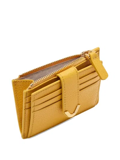 Coccinelle Leather Cardholder In Brown